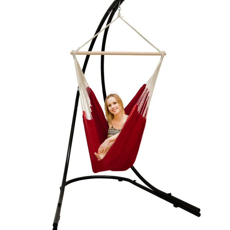 AMANKA XXL hangstoel met hangstoelframe - Red