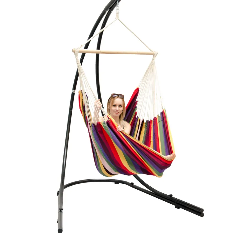 AMANKA XXL hangstoel met hangstoelframe - Rainbow