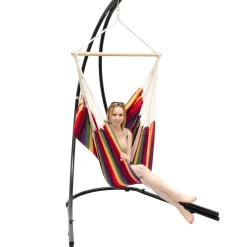 AMANKA XXL hangstoel met hangstoelframe - Rainbow