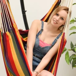 AMANKA XXL hangstoel met hangstoelframe - Rainbow