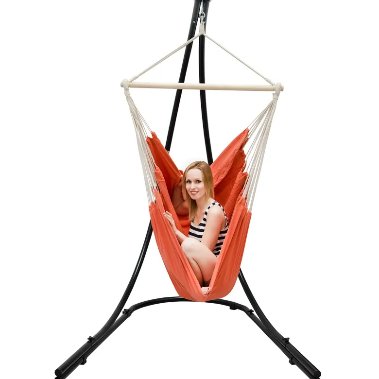 AMANKA XXL hangstoel met hangstoelframe - Orange