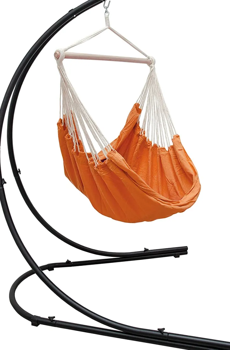 AMANKA XXL hangstoel met hangstoelframe - Orange