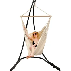AMANKA XXL hangstoel met hangstoelframe - Beige