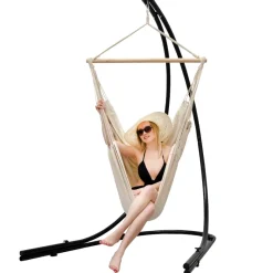 AMANKA XXL hangstoel met hangstoelframe - Beige