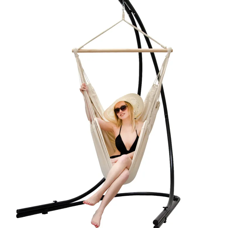 AMANKA XXL hangstoel met hangstoelframe - Beige