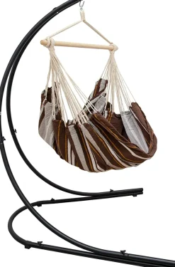 AMANKA XXL hangstoel met hangstoelframe - Dark Brown