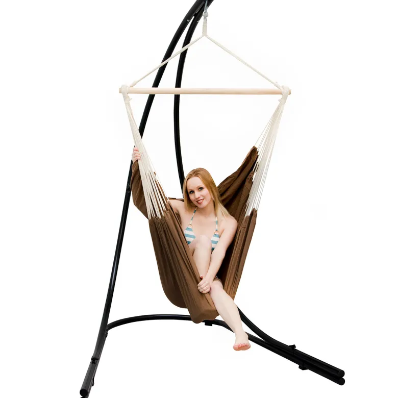 AMANKA XXL hangstoel met hangstoelframe - Brown