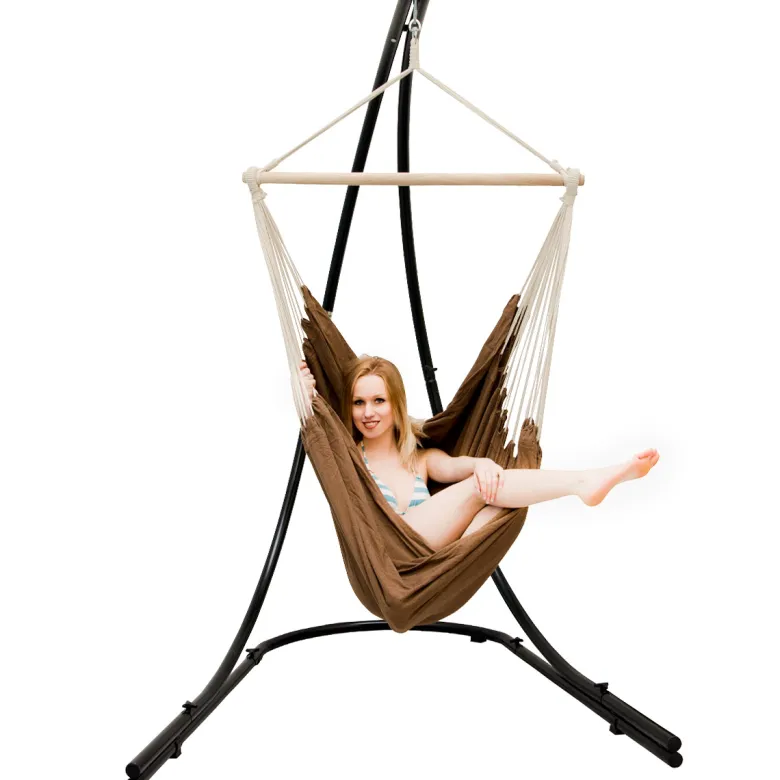 AMANKA XXL hangstoel met hangstoelframe - Brown