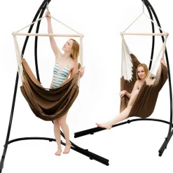 AMANKA XXL hangstoel met hangstoelframe - Brown