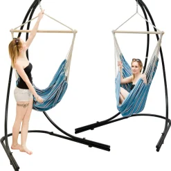 AMANKA XXL hangstoel met hangstoelframe - Blue