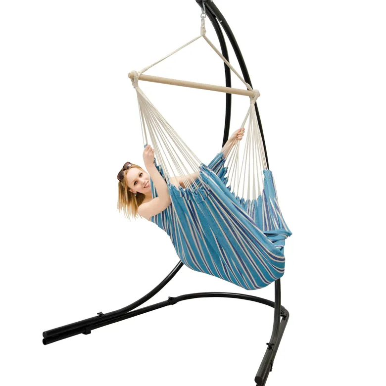 AMANKA XXL hangstoel met hangstoelframe - Blue