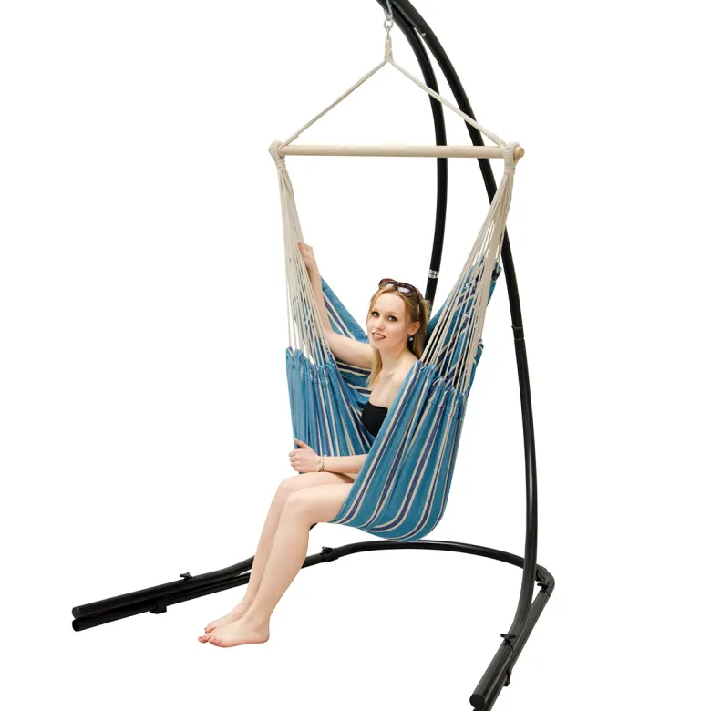 AMANKA XXL hangstoel met hangstoelframe - Blue