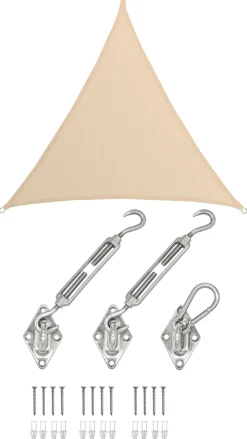 AMANKA 2 x 2 x 2 luchtdoorlatend UV schaduwdoek - Beige