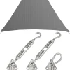 AMANKA 2 x 2 x 2 luchtdoorlatend UV schaduwdoek - Grey