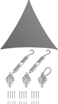 AMANKA 2 x 2 x 2 luchtdoorlatend UV schaduwdoek - Grey
