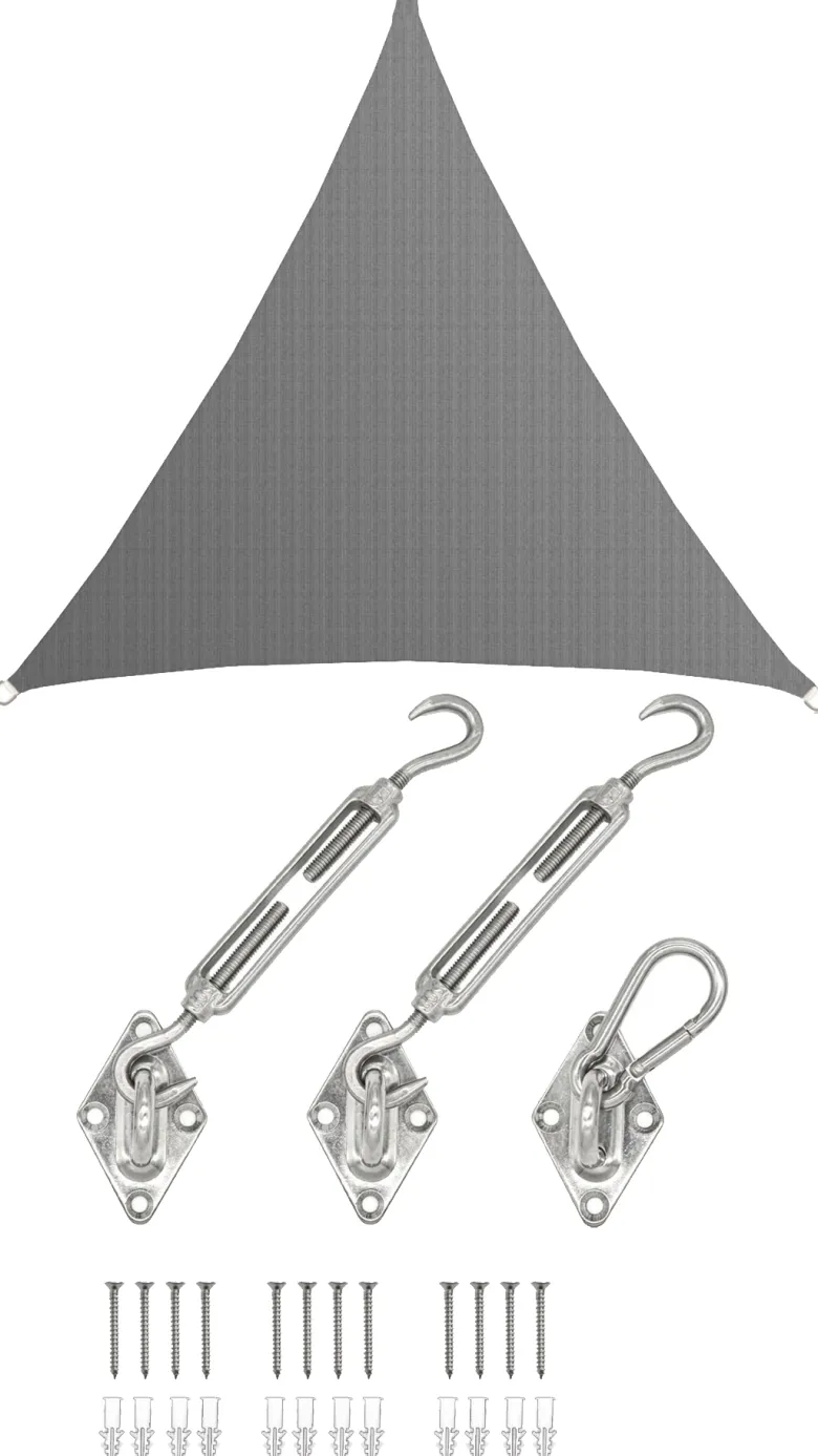 AMANKA 2 x 2 x 2 luchtdoorlatend UV schaduwdoek - Grey