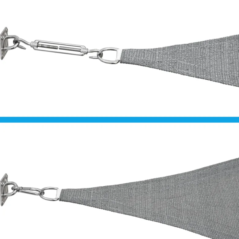 AMANKA 2 x 2 x 2 luchtdoorlatend UV schaduwdoek - Grey
