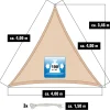 AMANKA 4x4x4 waterdicht schaduwdoek met bevestigingsset - Beige