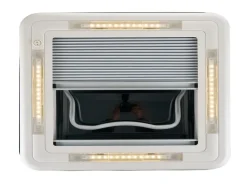 Aoyi Skylight LED 50x50 dakluik met permanente ventilatie - Smoke