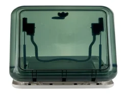 Aoyi Skylight LED 50x50 dakluik met permanente ventilatie - Smoke