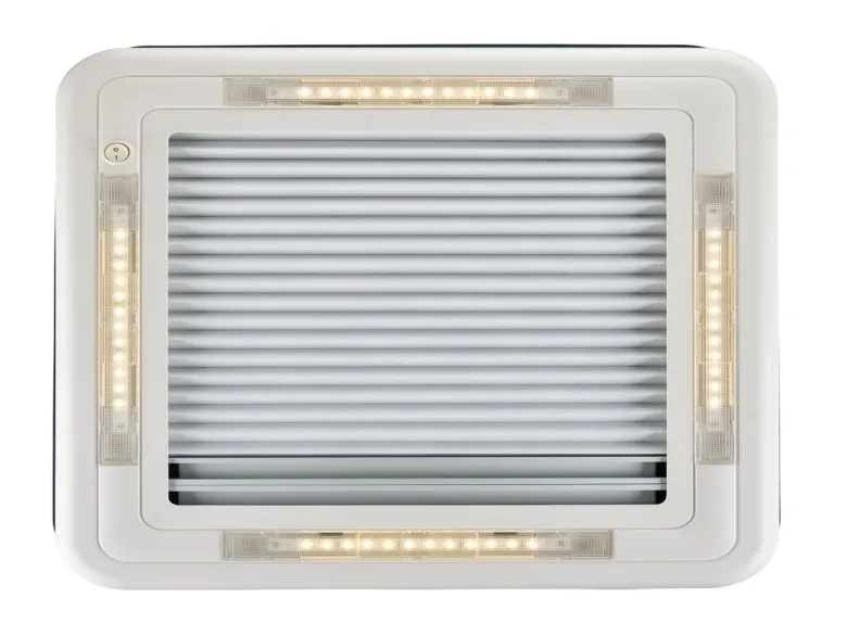 Aoyi Skylight LED 40x40 dakluik met permanente ventilatie - Smoke