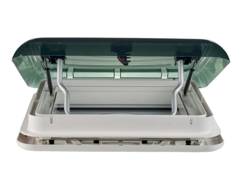 Aoyi Skylight LED 40x40 dakluik met permanente ventilatie - Smoke