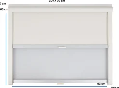 AOYI White combirollo - 100 x 70 cm