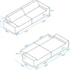 ARKO Dubbele Modulaire Bank - 240x80cm Grijs