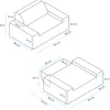 ARKO Individuele Modulaire Bank - 120x80cm Grijs