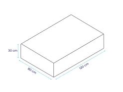 ARKO Modulaire Sofa Poef - 120x80cm Grijs