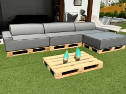ARKO Triple Chaise Longue Modulaire Bank - 360x160cm Grijs