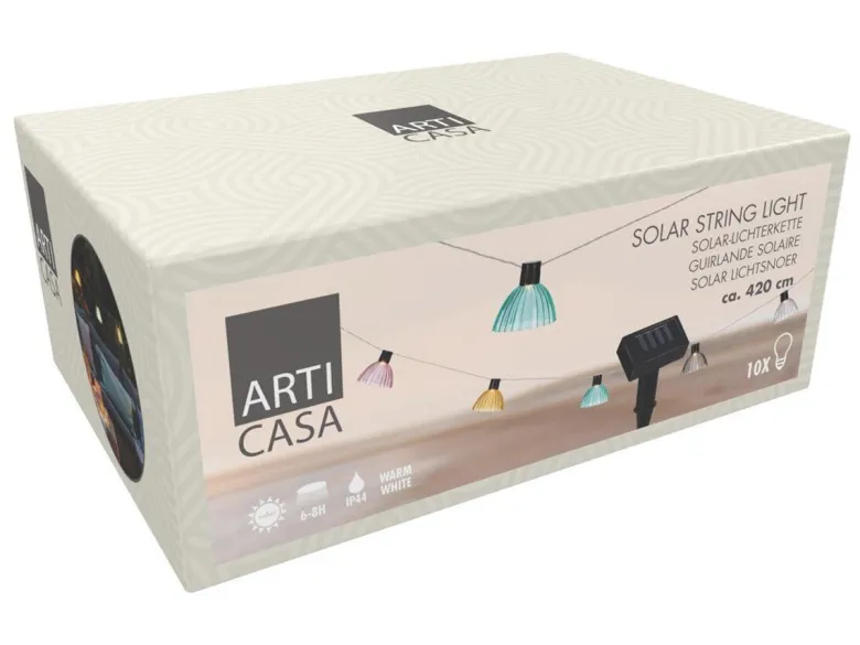 Arti Casa solar geribbelde parapluutjes lichtslinger