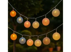 Arti Casa solar pastelkleuren bolletjes lichtslinger