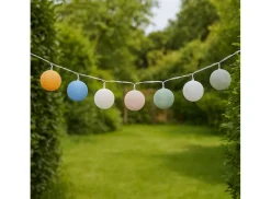 Arti Casa solar pastelkleuren bolletjes lichtslinger