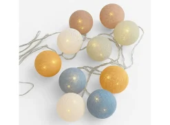Arti Casa solar pastelkleuren bolletjes lichtslinger