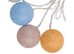 Arti Casa solar pastelkleuren bolletjes lichtslinger