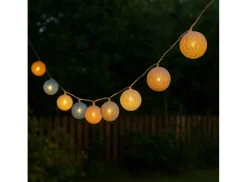 Arti Casa solar pastelkleuren bolletjes lichtslinger