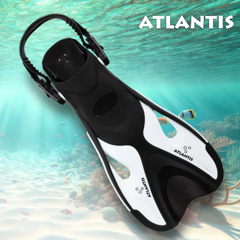 Atlantis Dolphin 36-41 Zwemvliezen - Black/White