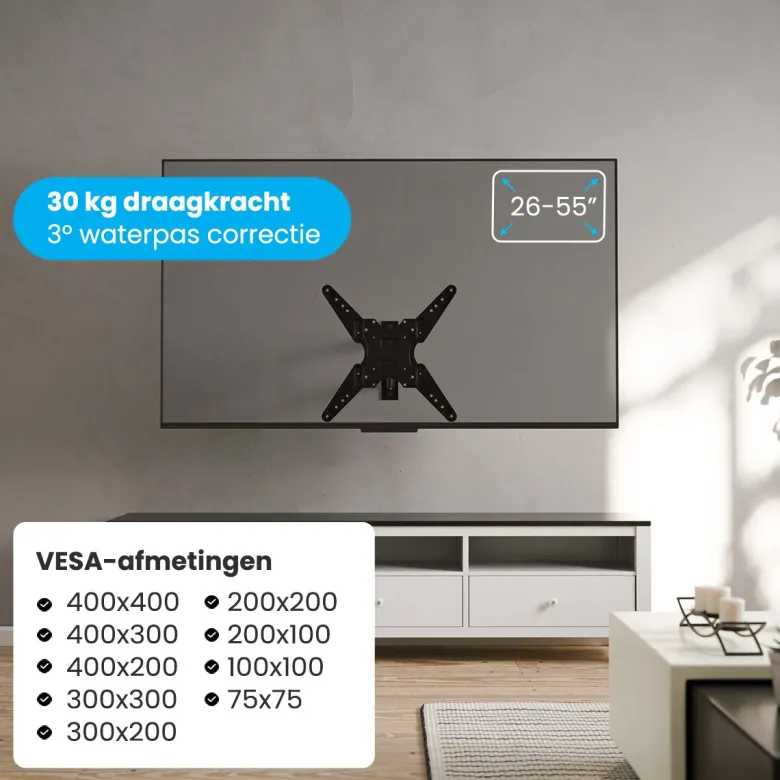 Auronic draaibaar en kantelbare TV Beugel - 26-55 inch