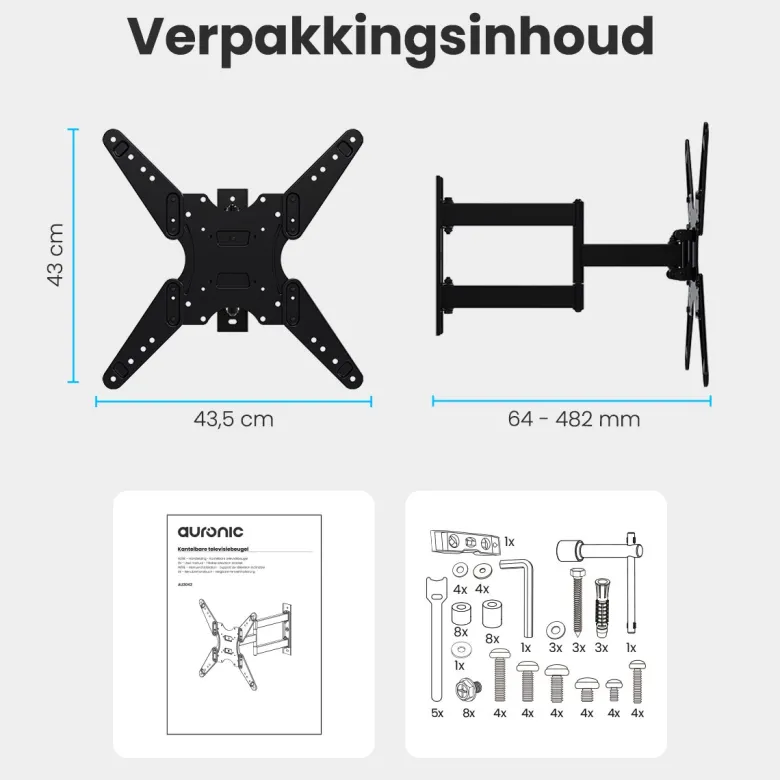 Auronic draaibaar en kantelbare TV Beugel - 26-55 inch