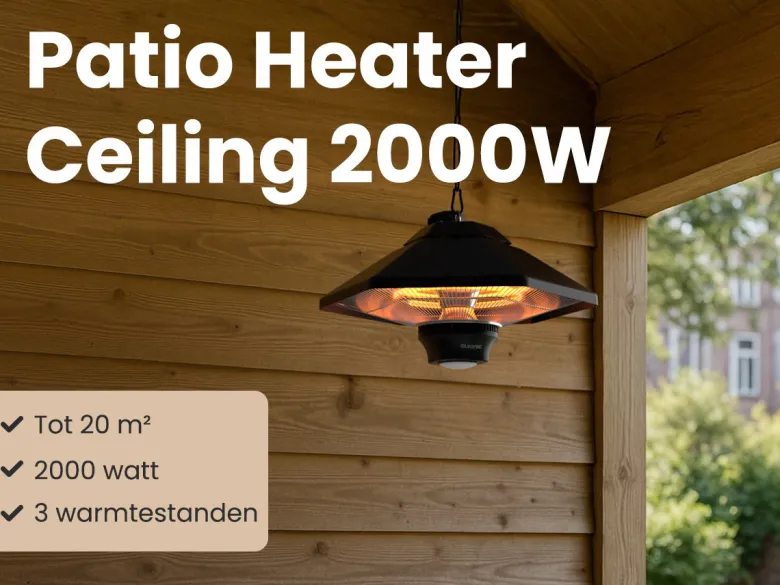 Auronic Infrarood hangende terrasverwarmer - 2000 watt