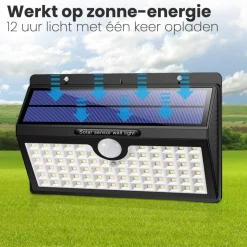 Auronic 78-LED Solar buitenlamp met bewegingssensor - Set van 2