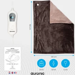 Auronic 1-persoons elektrische deken - Brown