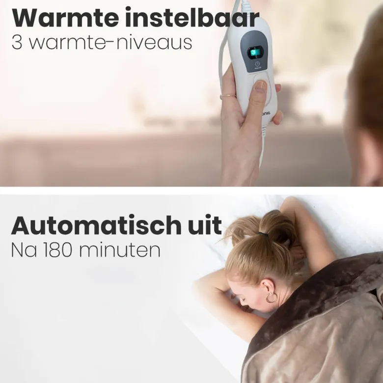 Auronic 1-persoons elektrische deken - Brown