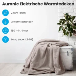 Auronic 2-persoons elektrische deken - Taupe