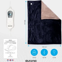 Auronic 1-persoons elektrische deken - Night Blue