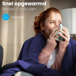 Auronic 1-Persoons elektrische deken - Blue