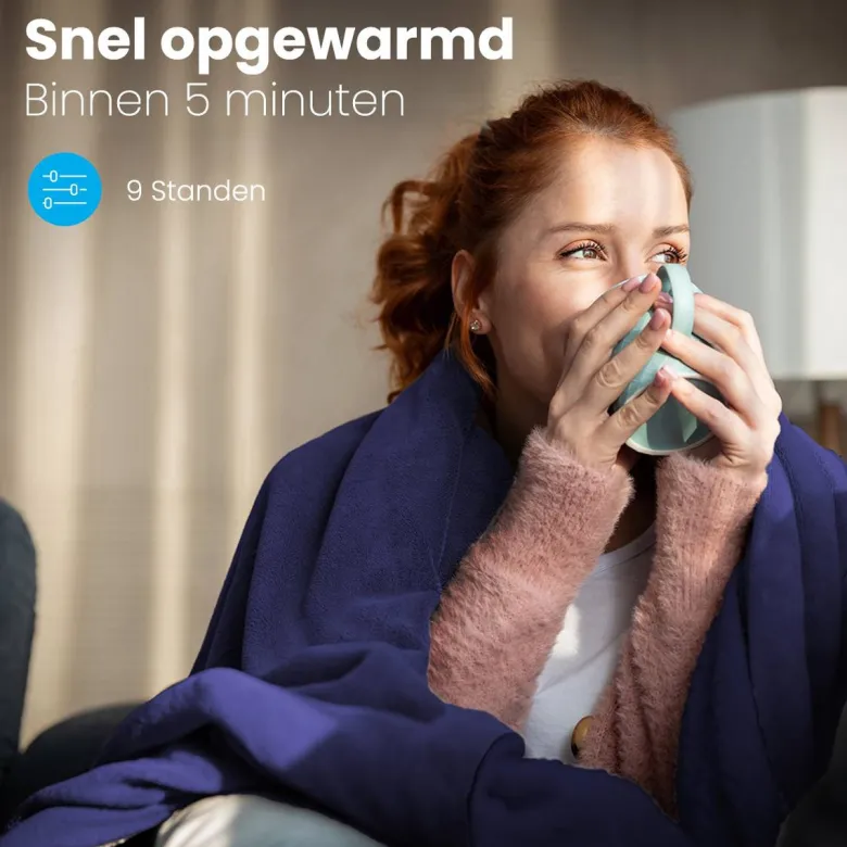 Auronic 1-Persoons elektrische deken - Blue