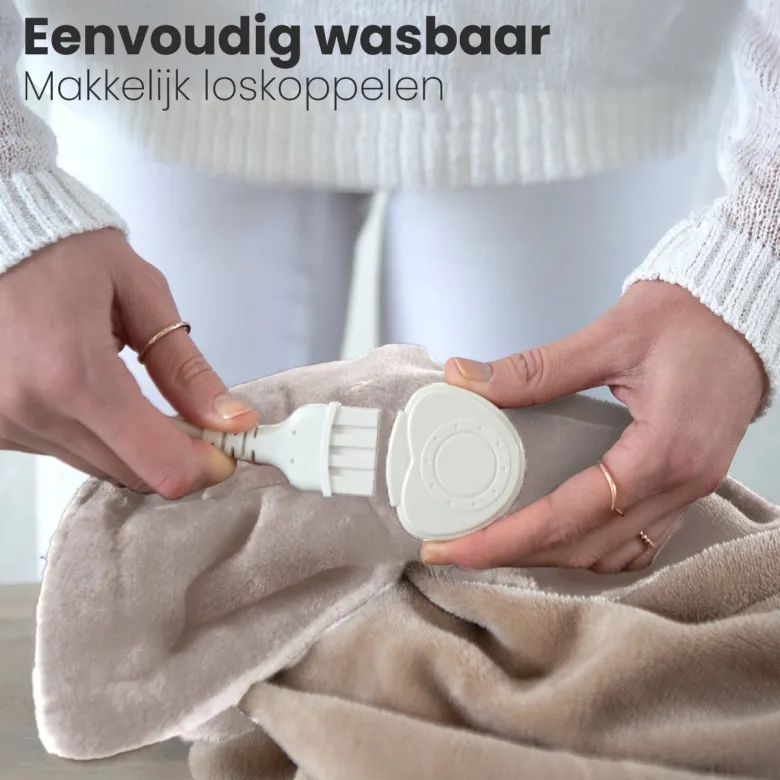 Auronic 1-persoons elektrische deken - Taupe