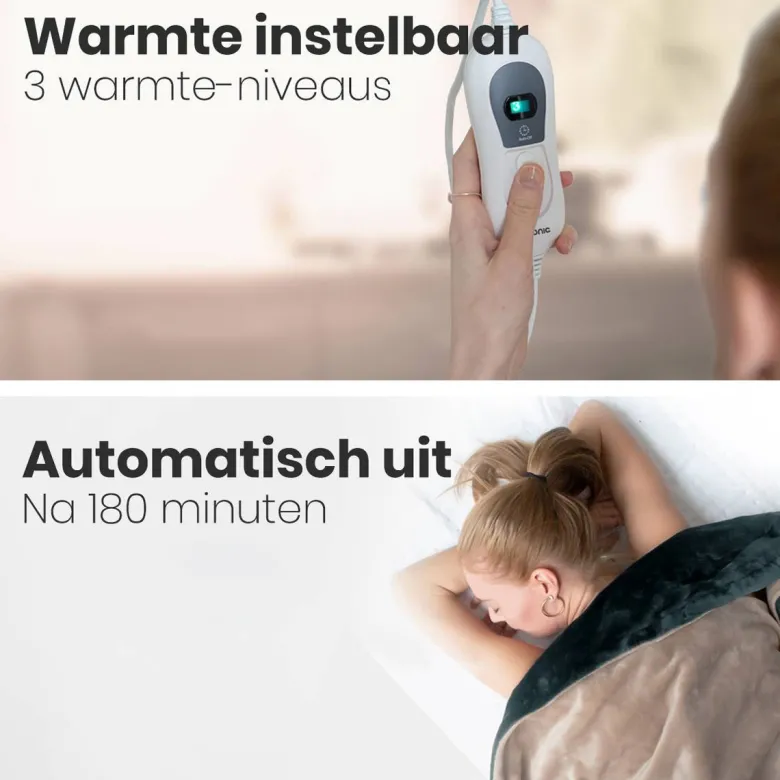 Auronic 2-persoons elektrische deken - Anthracite